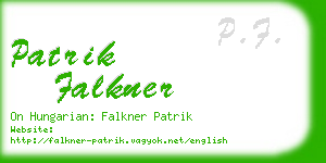 patrik falkner business card